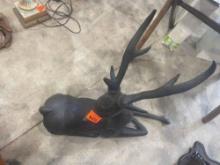 Black deer statue cast iron