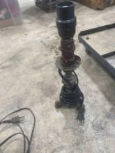 Metal lamp with elephant lamp shade