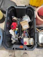Gear oil, oil gun, and various items