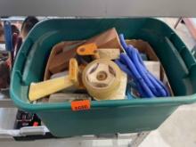 Packing tape with dispenser, Blue hosing and wall boxes