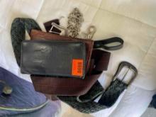 Harley wallet, belts and buckles