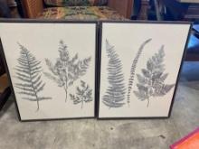 Framed flower art work