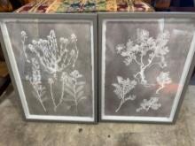 Framed flower wall art
