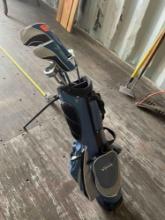 Golf clubs and bag