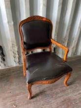Leather arm chair