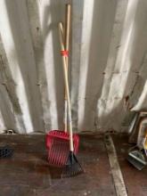 Plastic rake and poop scooper
