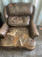 Leather chair Damage shown in photo *BUYER IS RESPONSIBLE FOR LOADING*