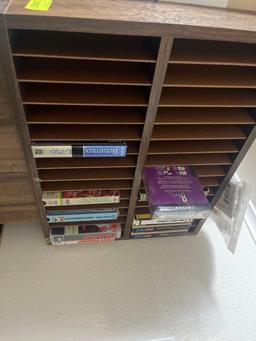 various VHS tapes and VHS shelve