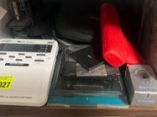 digital weather and hazard alert radio; record cleaning solution; misc