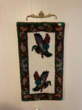 rug tapestry; bronze wall decor
