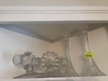various glass candle holders