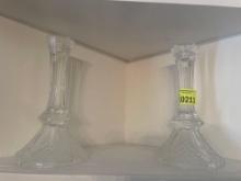 glass candle stick holders