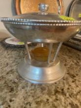 vintage hammered aluminum chafing dish