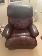 brown leather recliner