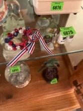 vintage glass china, bell bracelet