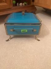 vintage turquoise dish holder