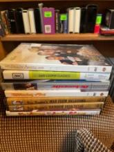 various movie DVDs