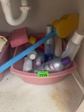 tub of beauty products and more