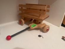 small wood wagon toy