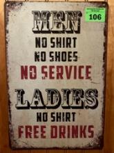 novelty sign