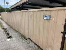 sheet metal fence and posts 187ft total