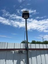 spot lights mounted on poles
