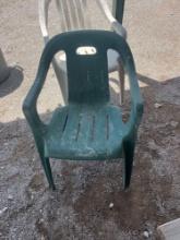 3 plastic chairs
