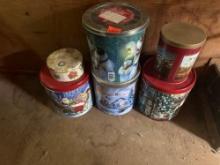Empty popcorn cans