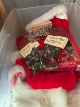 Santa, ornaments and other Christmas decor