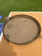 Metal serving tray