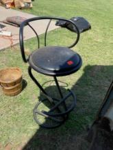 Black bar stool