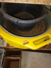 One metal pan, one plastic bucket, and an oil collection container