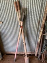 Post hole digger and floor scrapper