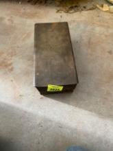 Metal box with sliding lid