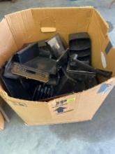 Large box with plastic desk organizers