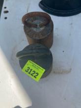 2 cast iron weights