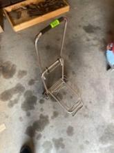 Vintage metal folding luggage cart or dolly