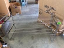 2 shelf metal shelf
