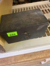 Metal box with misc shop items
