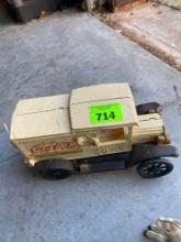 Vintage cast iron Coca-cola delivery truck
