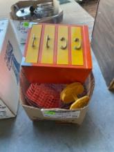 Wire basket, valentines and Easterwire baskets, 4 drawer storage box