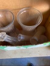 Box of various size vases