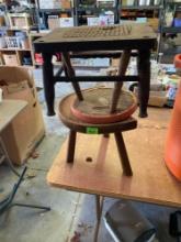 3 vintage stools