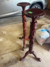 Wooden Carved Plant Stands, 45 inches height