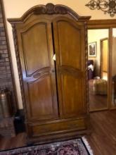 armoire cabinet only, 43 x 22.5 x 84.5 inches, bring help to move, contents inside are not included