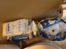 Toilet paper and cotton balls