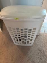 Laundry basket and extension cord