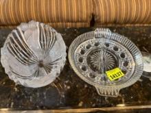 crystal plates, plastic wine glass