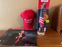 Trump, calendar, Bobble head and ball cap