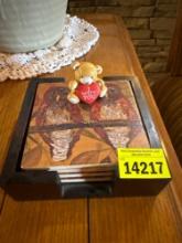 Coasters and small bear